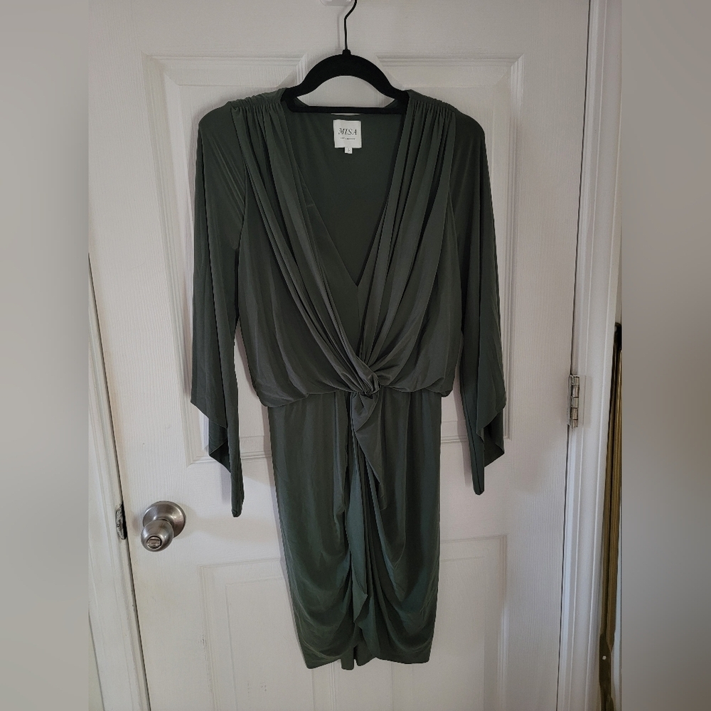 Misa Los Angeles Olive Green Mini Dress NWOT - Picture 5 of 9